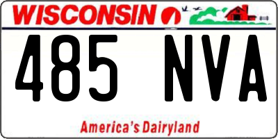 WI license plate 485NVA