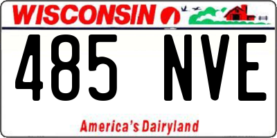 WI license plate 485NVE