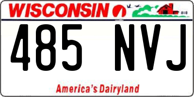 WI license plate 485NVJ