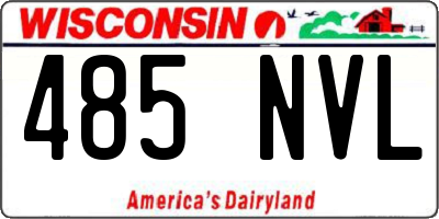 WI license plate 485NVL