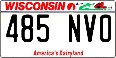 WI license plate 485NVO