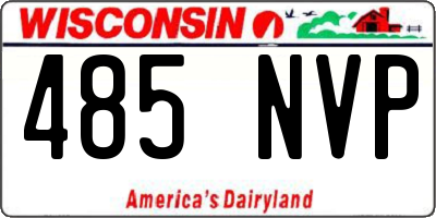 WI license plate 485NVP