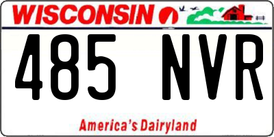 WI license plate 485NVR