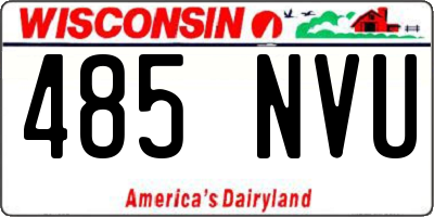 WI license plate 485NVU