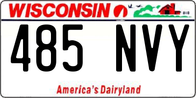 WI license plate 485NVY