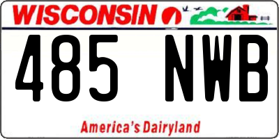 WI license plate 485NWB