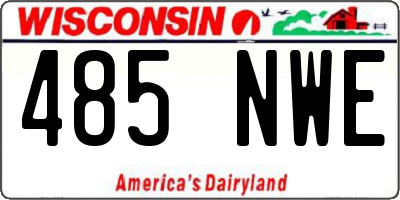WI license plate 485NWE