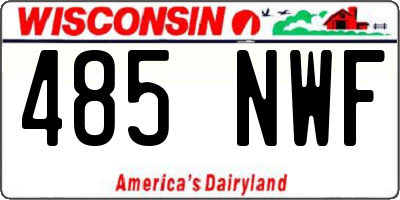 WI license plate 485NWF