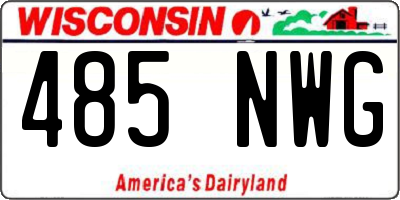 WI license plate 485NWG