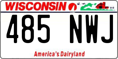 WI license plate 485NWJ