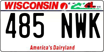 WI license plate 485NWK