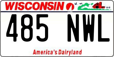 WI license plate 485NWL
