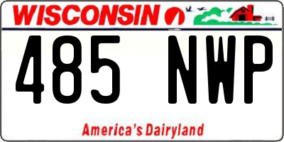 WI license plate 485NWP