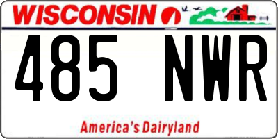 WI license plate 485NWR