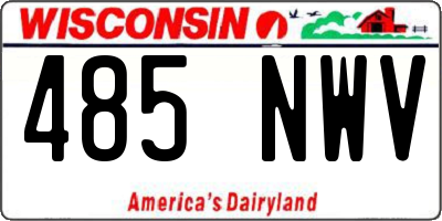 WI license plate 485NWV