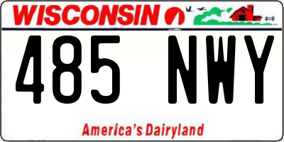 WI license plate 485NWY