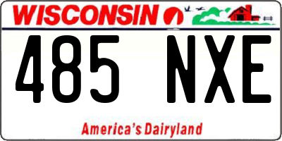 WI license plate 485NXE