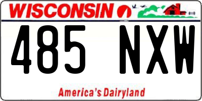 WI license plate 485NXW