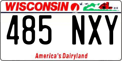 WI license plate 485NXY