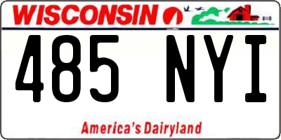 WI license plate 485NYI