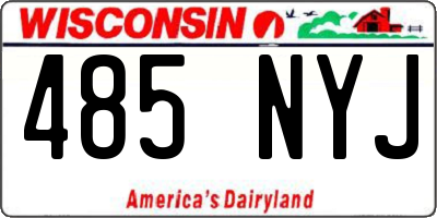 WI license plate 485NYJ