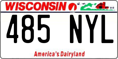 WI license plate 485NYL