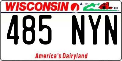 WI license plate 485NYN