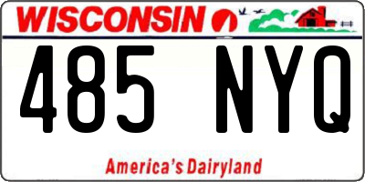 WI license plate 485NYQ