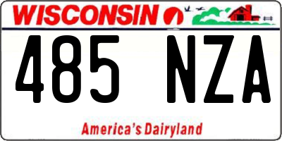 WI license plate 485NZA