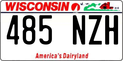 WI license plate 485NZH