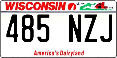 WI license plate 485NZJ