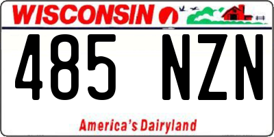 WI license plate 485NZN
