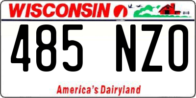 WI license plate 485NZO
