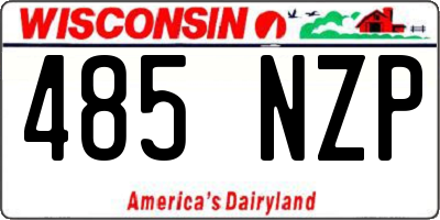 WI license plate 485NZP