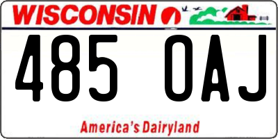 WI license plate 485OAJ