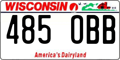 WI license plate 485OBB
