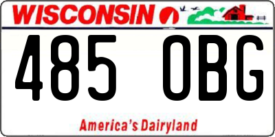 WI license plate 485OBG