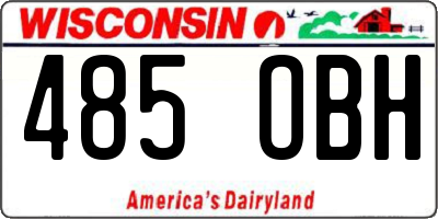 WI license plate 485OBH