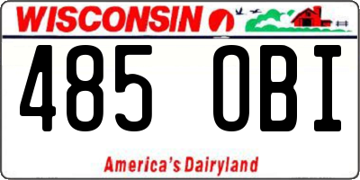 WI license plate 485OBI