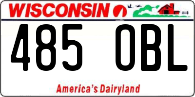 WI license plate 485OBL