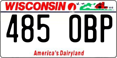 WI license plate 485OBP
