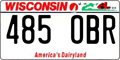 WI license plate 485OBR