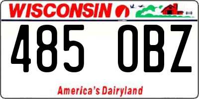 WI license plate 485OBZ