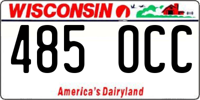 WI license plate 485OCC