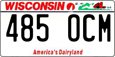 WI license plate 485OCM