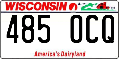 WI license plate 485OCQ