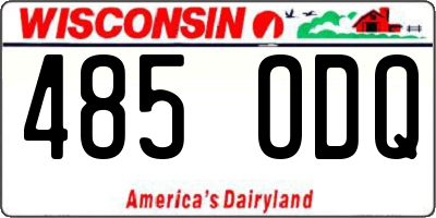 WI license plate 485ODQ