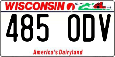 WI license plate 485ODV