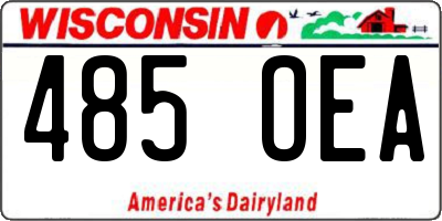 WI license plate 485OEA