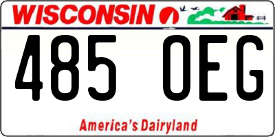 WI license plate 485OEG